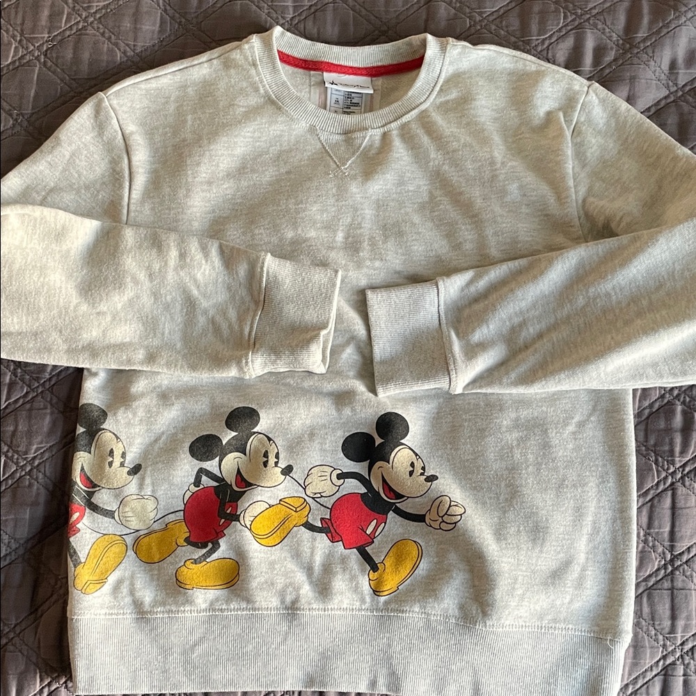 Disney kids Cream Mickey Mouse Crewneck Sweater
